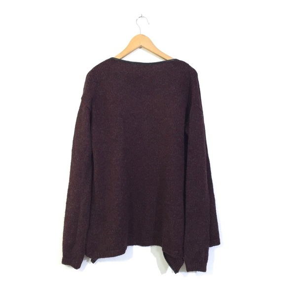 Eve & Al Red + Black Open Sweater M - Picture 2 of 5